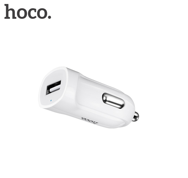 Автомобильная зарядка Hoco Z2 1USB 1.5A с кабелем Micro USB белая_2